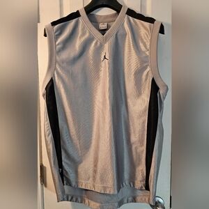 Jordan Silver and Black Athletic Tank
